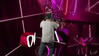Beat Saber (Expert+, Faster Song, Disappearing Arrows) || Overkill - Riot || Mixed Reality