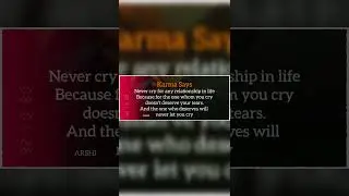 Karma Says...🙂 #shorts #viral #trending #youtubeshorts #status #music #song #love #sad #love #foryou
