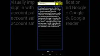 Google account and password management important for blind third party application account login