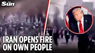 Horror in Iran as screaming protesters are SHOT on by security forces despite Trump's threat
