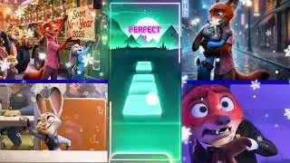 Zootopia 2 Characters 🆚 Tiles Hop Game   Judy & Nick Rhythm Challenge!
