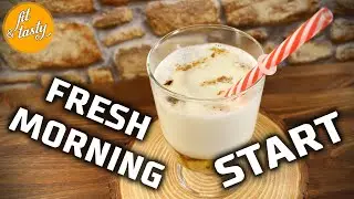 High Energy Morning Coffee with Almonds, Banana, Honey and Milk / Fit and Tasty / Kick Start