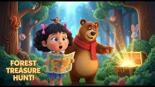 Shasha and the Bear &ndash; Forest Treasure Hunt | Magical Kids Adventure 🌳🧸✨