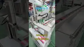 cards auto pack by servo arm push to paper banding
