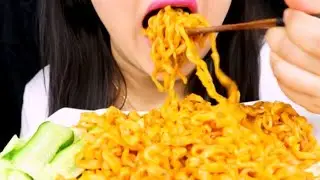 ASMR Cheesy Carbo Fire Noodles Eating Show, 2x Speed, Big Bites @lishh-asmr8158 