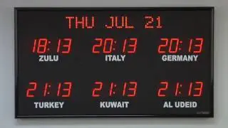 BRG Precision Product's 662G-DL20M - 6  Zone, Fixed Zone, Time Zone Clock