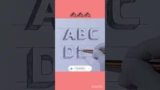 How to Draw 3D Block Letter E #3dart  #drawing