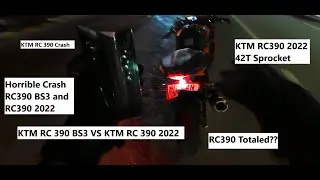 KTM RC 390 2022 42T Sprocket Upgrade ||KTM RC390 BS3 Powertronic crash || RC390 Crash ||