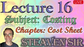 T.Y.B.com I F.Y.B.A.F I S.Y.B.M.S I S.Y.B.B.I I Subject-Costing I Chapter-Cost Sheet I Lecture 16