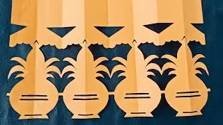 2 Easy Paper toran cutting ideas|kalash design toran cutting#papercraft#papertoran