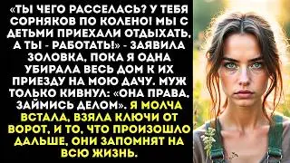 «Ты тут для работы а не для отдыха! Мы приехали шашлыки есть а ты  грядки полоть!» — заявила золовка
