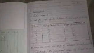 Class 12 : physics practical on prism 