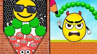 HIDE BALL: Brain Teaser vs DRAW TO SMASH: Logic Puzzle ASMR Gameplay Satisfying Games APK.