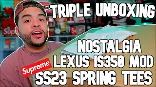 Supreme SS23 Spring Tees UNBOXING + LEXUS IS350 MODS & YUGIOH PICKUP