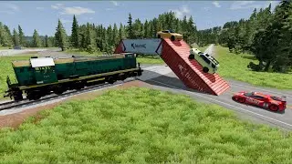 Car vs Container Bridge - BeamNG.drive
