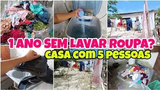 1 ANO SEM LAVAR ROUPA??? AQUI ROUPA SUJA BROTA / CASA COM 5 PESSOAS JUNTA MUITA ROUPA