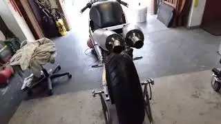 Bimota SB6 warm up.