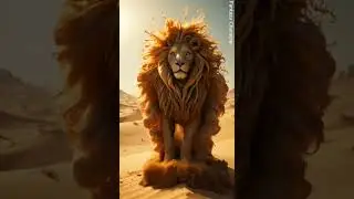 Lion & Sand Fusion Transformation Desert Beast Awakens! #DesertBeast #youtubeshorts #animalhybrid