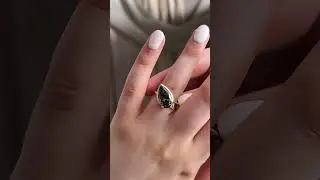Green and Pink Pear Cut Diamond Engagement Rings