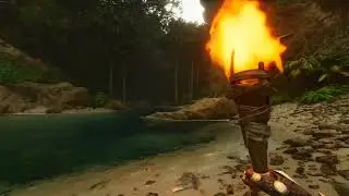 ARK: Survival Ascended - taking a night walk with friends, 4k max no hud