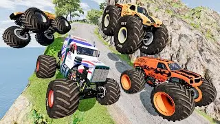 Monster Jam BIGFOOT Monster Trucks Crazy Racing Crashes Jumps Fails Backflips Rollovers [BNG]