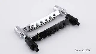 Musiclily Pro 52mm Tune-O-Matic Bridge Roller Saddles Set for LP SG Style Electric Guitar 360 show