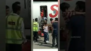 Thala Ajith Shalini with daughter and son at Airport