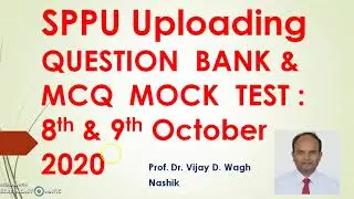 #SPPU QUESTION BANK UPLOADING AND MOCK DEMO PRACTICE TEST ON 8-9 OCTOBER 2020 FINAL YEAR ONLINE EXAM