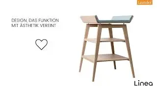Leander Linea Wickeltisch mit Seitenschutz & Ablagef&auml;chern, h&ouml;henverstellbar | Kidswoodlove.de