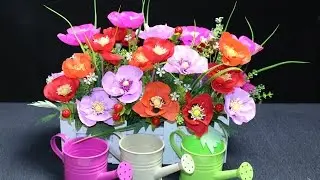 17.1: Làm hoa anh túc bằng giấy nhún