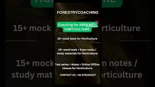 ASRB NET 2023 - Horticulture Coaching #icar #agriculture #horticulture #netexam