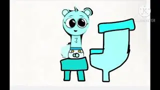 Baby skyler peeing on the toilet