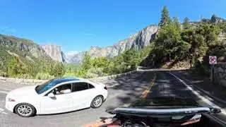 360 Driving through Wawona Tunnel in Yosemite.