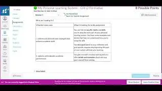 🟢 My Personal Learning System - Crit D Formative