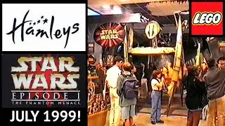 STAR WARS: Episode I action figures and Lego displays at Hamleys Toy Shop London - from July 1999!