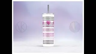 Seamless Pattern. Sublimation Design - 20oz Skinny Tumbler. PNG 300 dpi.