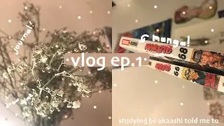 vlog ep. 1☁️  manga, studying, journaling + draw w/me !