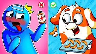 Rainbow Friends, but BLUE Refuses To Take Medicine 🤒 Good Habits | Hoo Doo Police