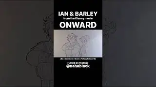 ONWARD starring Disney characters IAN and BARLEY. #drawing #disney #shortfilm #drawwithme #art