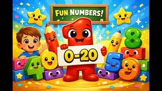 Learn to Count 0 to 20 | Fun Tracing & Number Practice for Kids | Preschool Math
