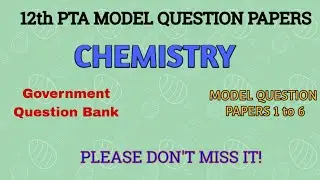 TN 12th Chemistry PTA model question papers|HERO STUDIES