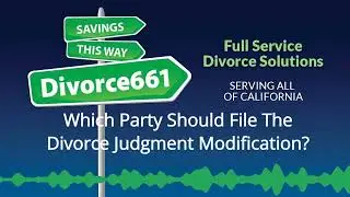 Which Party Should File The Divorce Judgment Modification