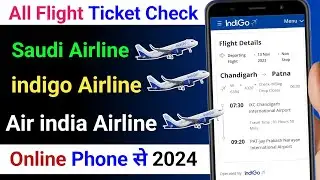 indigo airlines flight Ticket Check ! Saudi airlines flight check ! air india Airline check in 2024