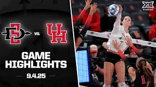 San Diego State vs. Houston Highlights (9.4.25) | 2025 Big 12 Volleyball