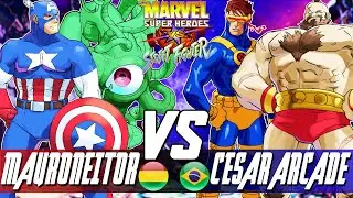 Marvel Super Heroes Vs Street Fighter:🔥Mauroneitor Vs Cesar Arcade🔥| High Level Gameplay.