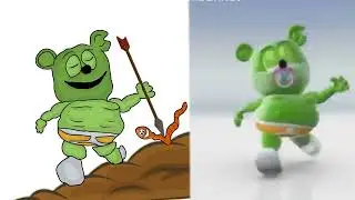 Eu Sou O Gummy Bear - Gummy Bear Song funny drawing meme