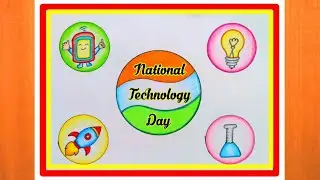 National Technology Day Drawing || How to Draw National Technology Day Poster Easy step by step