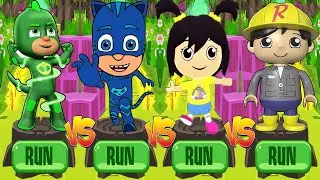 Tag with Emma vs PJ Masks Gekko and Catboy vs Deep Six Ryan - Run Gameplay