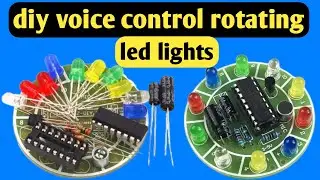 colourful voice control rotating LED light | rgb sound controlled | cd4017 ic