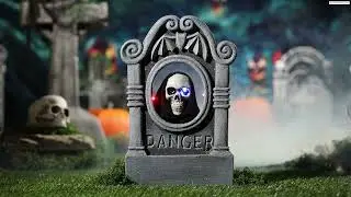 TOMBSTONE W/ HEAD MOVING